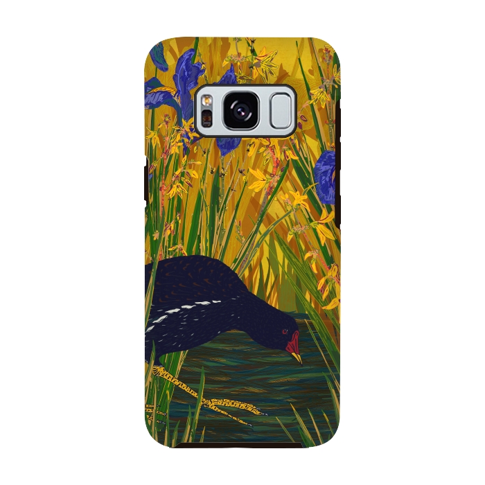 Galaxy S8 StrongFit Moorhen and Iris by Lotti Brown