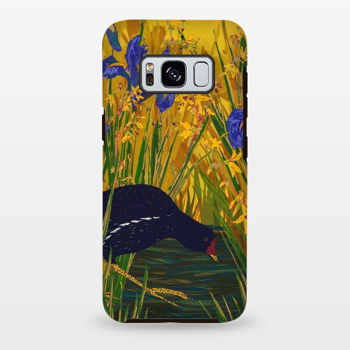 Galaxy S8 plus StrongFit Moorhen and Iris by Lotti Brown