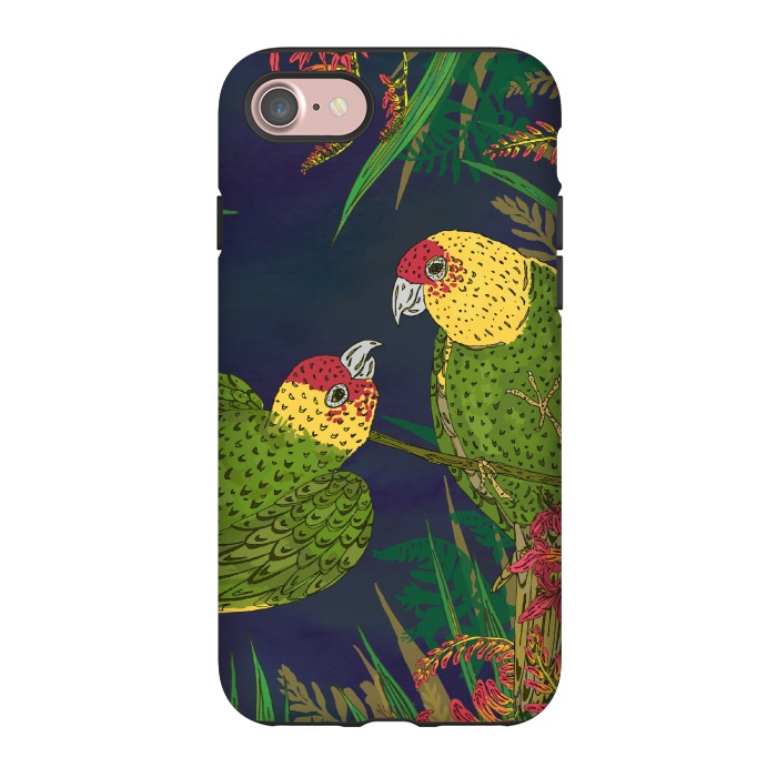 iPhone 7 StrongFit Parakeets in Paradise by Lotti Brown
