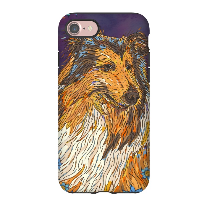 iPhone 7 StrongFit Rough Collie by Lotti Brown
