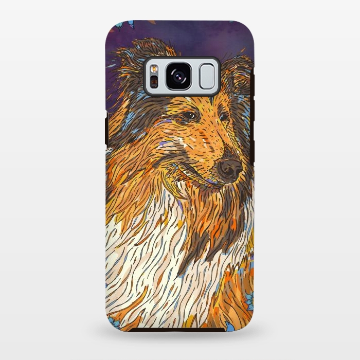 Galaxy S8 plus StrongFit Rough Collie by Lotti Brown