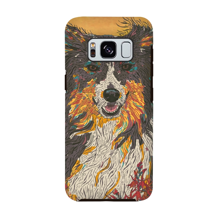 Galaxy S8 StrongFit Border Collie by Lotti Brown
