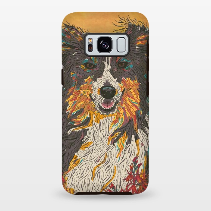 Galaxy S8 plus StrongFit Border Collie by Lotti Brown