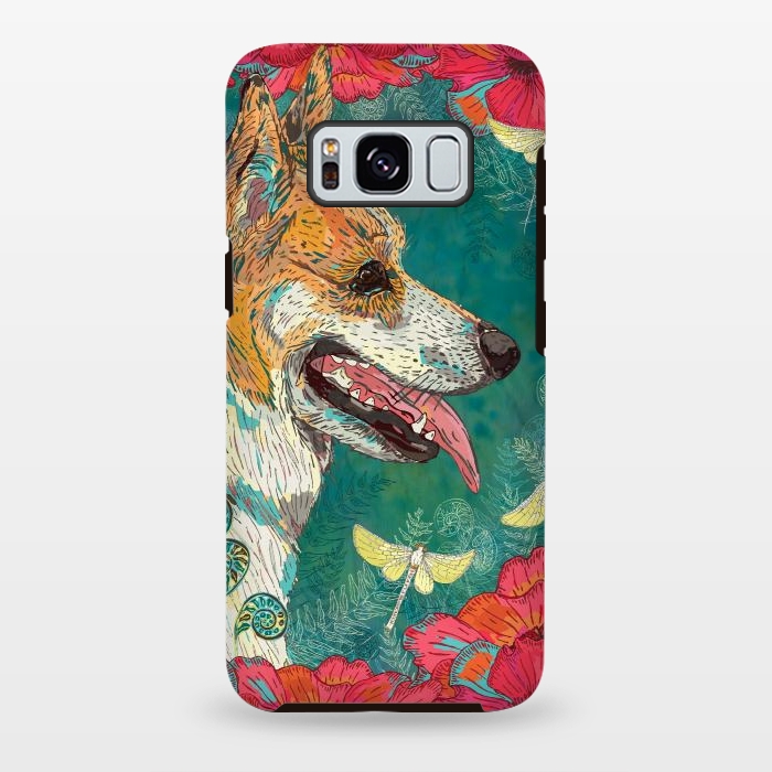 Galaxy S8 plus StrongFit Corgi and Fairies by Lotti Brown