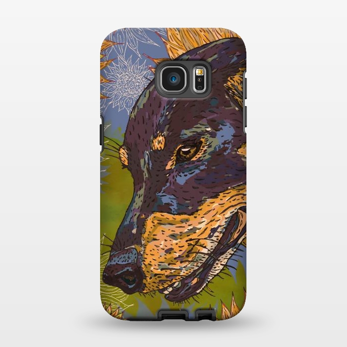 Galaxy S7 EDGE StrongFit Dachshund by Lotti Brown