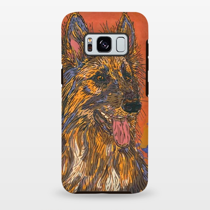 Galaxy S8 plus StrongFit German Shepherd Dog by Lotti Brown