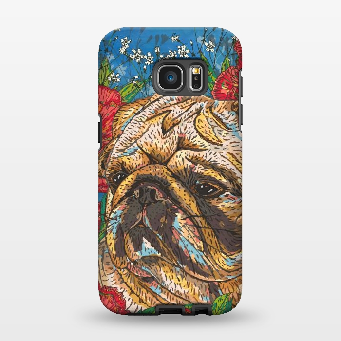 Galaxy S7 EDGE StrongFit Pug by Lotti Brown