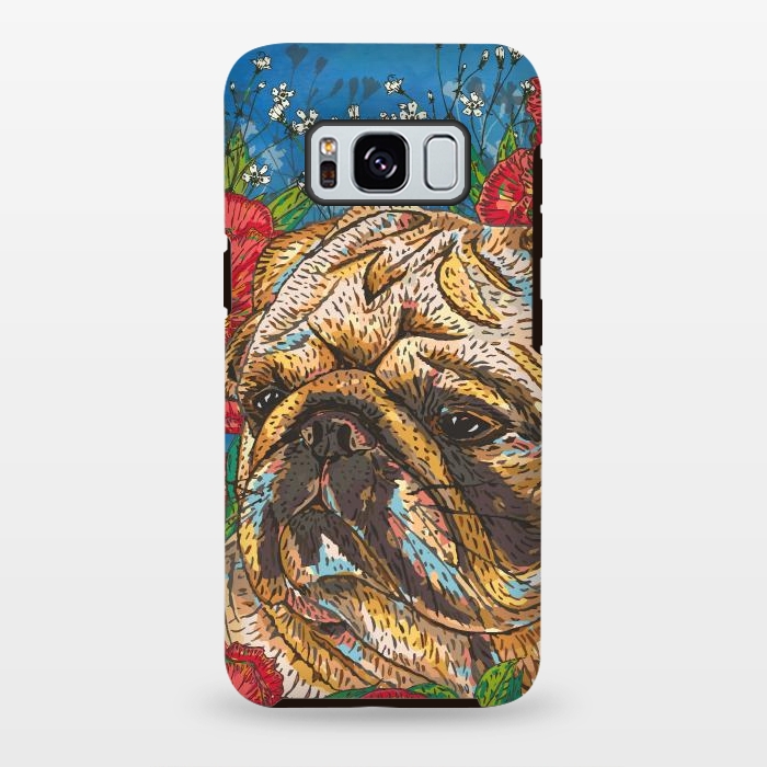 Galaxy S8 plus StrongFit Pug by Lotti Brown