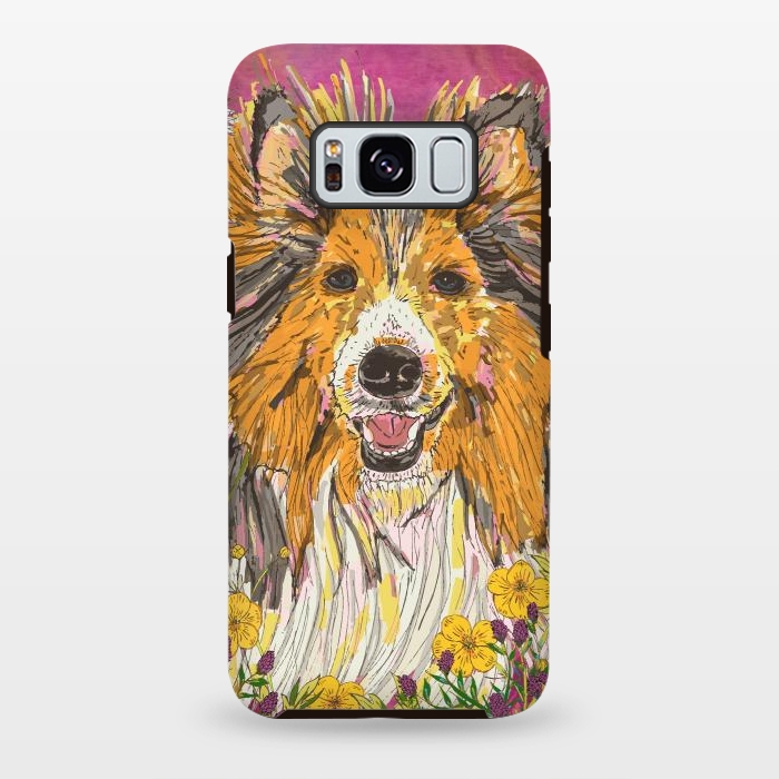 Galaxy S8 plus StrongFit Shetland Sheepdog (Sheltie) by Lotti Brown