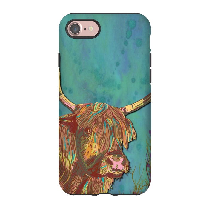 iPhone 7 StrongFit Highland Cow by Lotti Brown