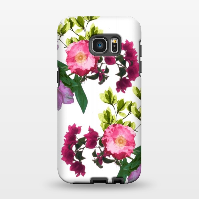 Galaxy S7 EDGE StrongFit Colorful Floral Print by Zala Farah
