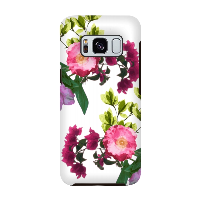 Galaxy S8 StrongFit Colorful Floral Print by Zala Farah
