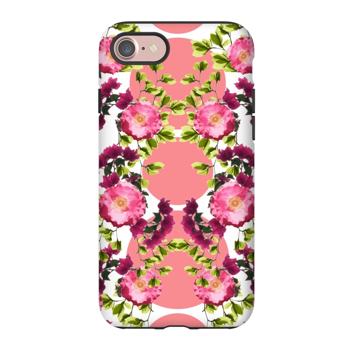 iPhone 7 StrongFit Symmetrical Pink Floral Print by Zala Farah