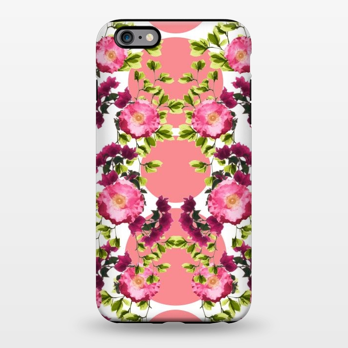 iPhone 6/6s plus StrongFit Symmetrical Pink Floral Print by Zala Farah