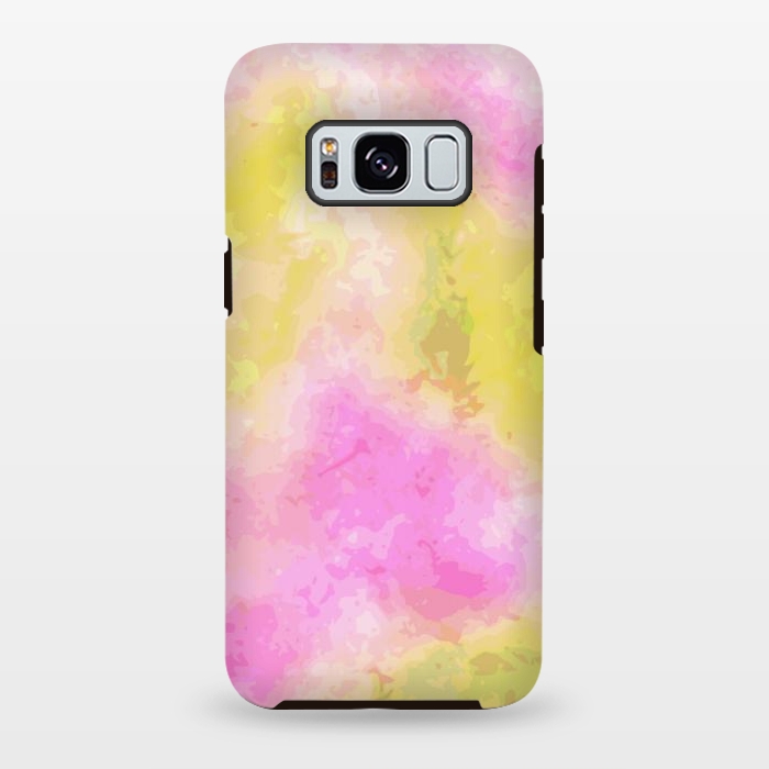 Galaxy S8 plus StrongFit Pink + Yellow Galaxy by Zala Farah