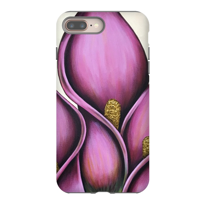 iPhone 7 plus StrongFit Pink Calla Lilies by Denise Cassidy Wood
