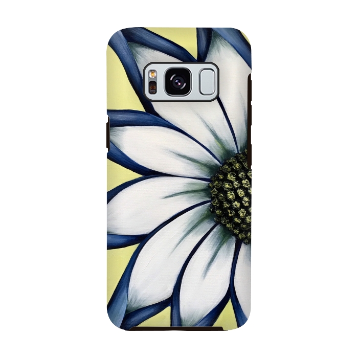 Galaxy S8 StrongFit White African Daisy by Denise Cassidy Wood
