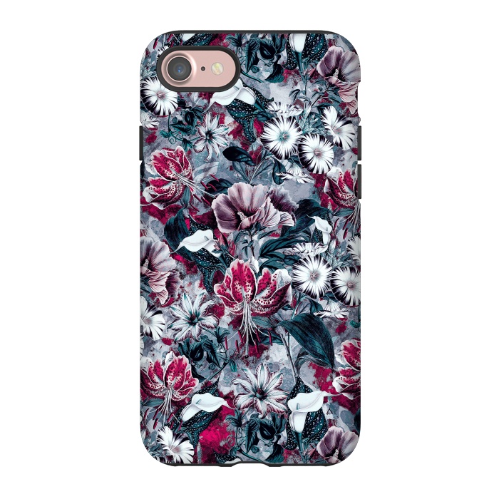 iPhone 7 StrongFit Floral Blue by Riza Peker