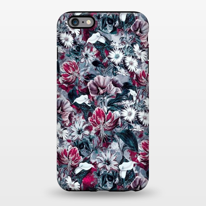 iPhone 6/6s plus StrongFit Floral Blue by Riza Peker