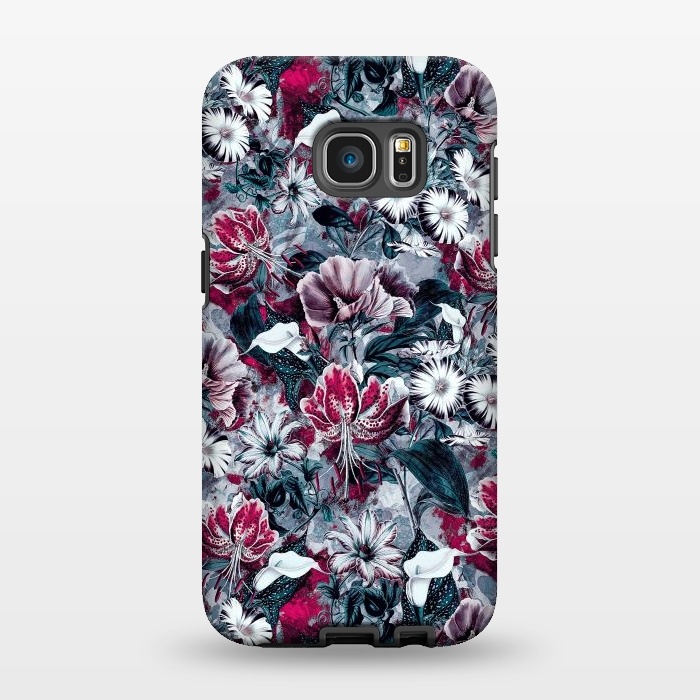 Galaxy S7 EDGE StrongFit Floral Blue by Riza Peker