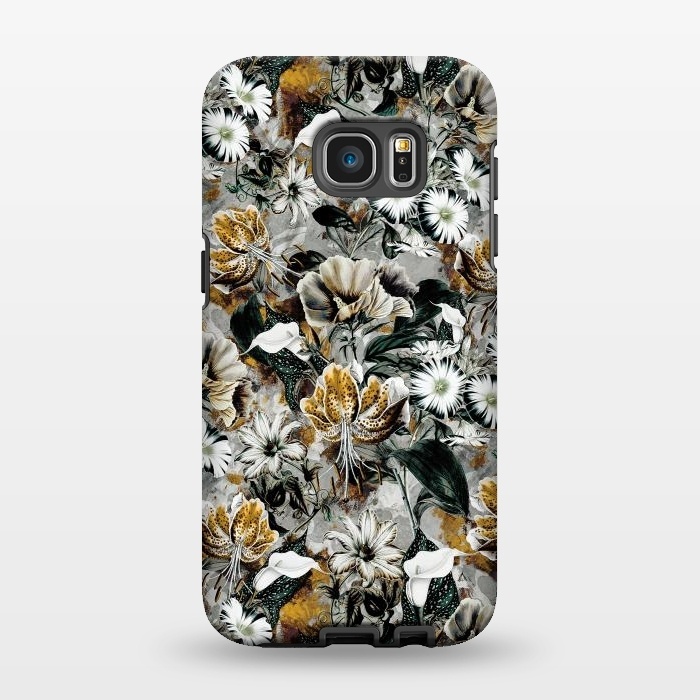 Galaxy S7 EDGE StrongFit Floral Gold by Riza Peker