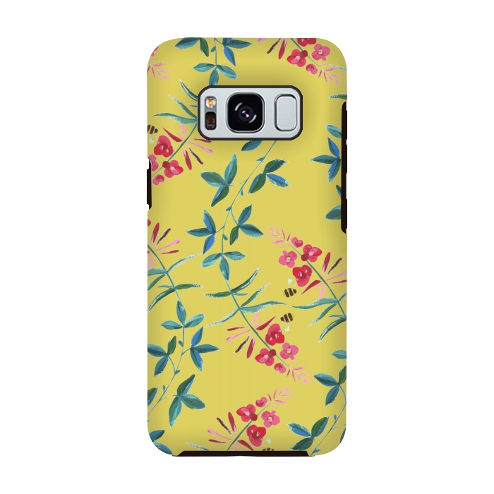Galaxy S8 StrongFit Floral Vines by Zala Farah