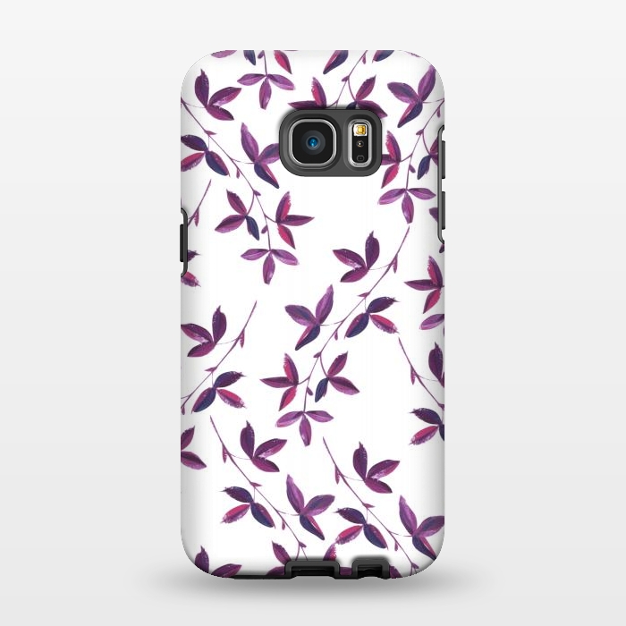 Galaxy S7 EDGE StrongFit Purple Vines by Zala Farah
