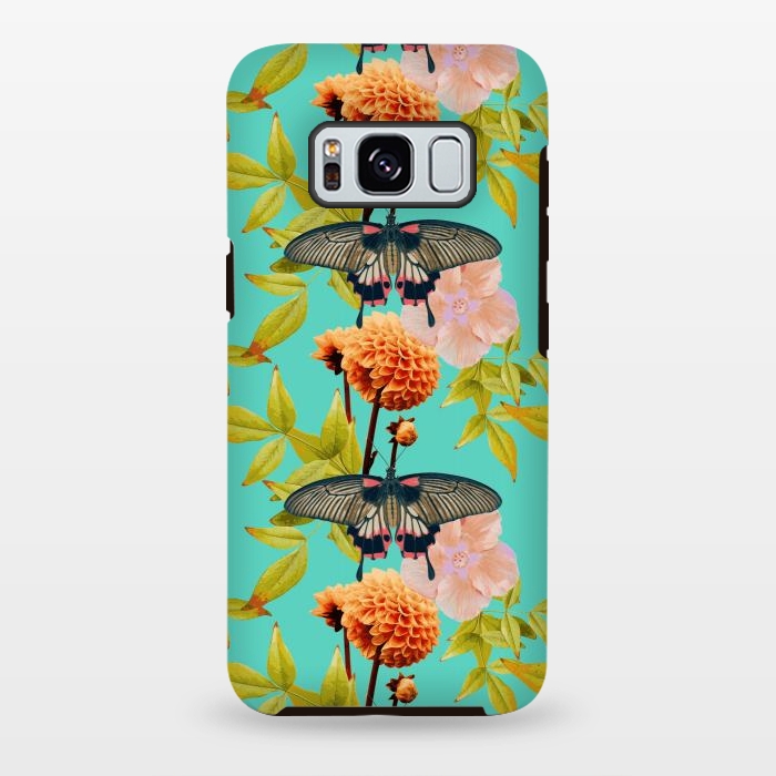 Galaxy S8 plus StrongFit Tropical Butterfly Garden by Zala Farah