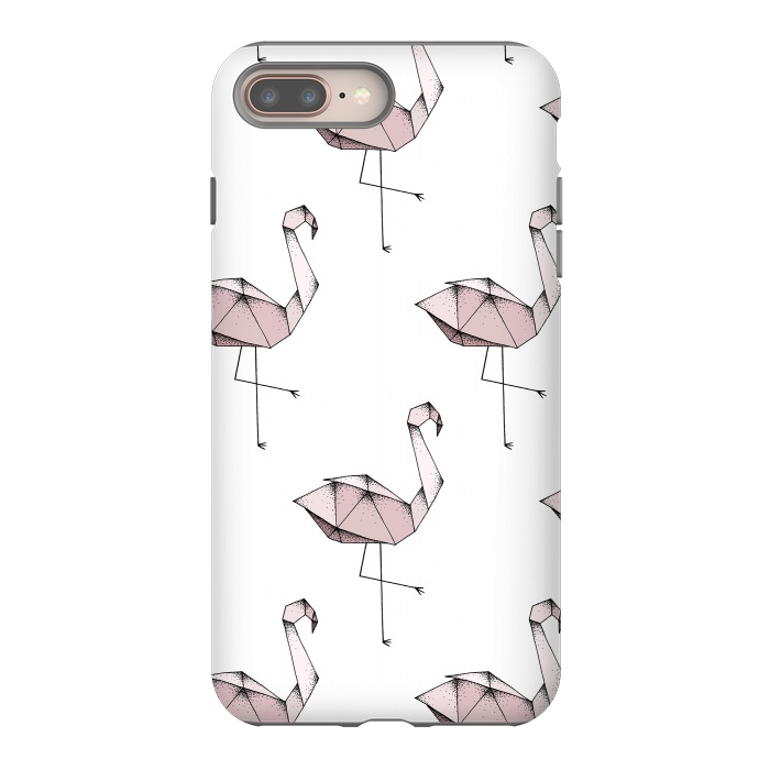 iPhone 7 plus StrongFit Flamingos by Barlena