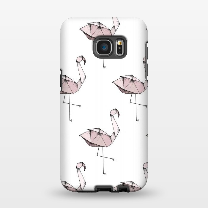 Galaxy S7 EDGE StrongFit Flamingos by Barlena