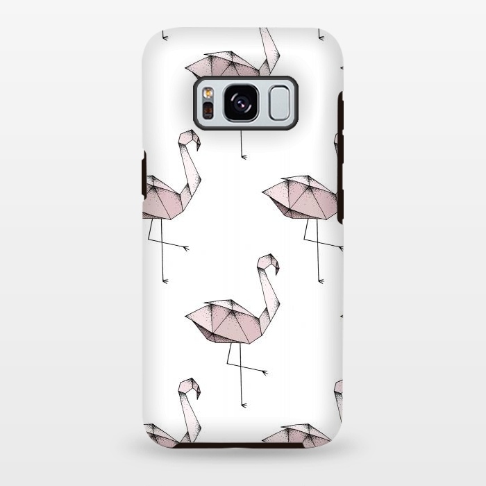 Galaxy S8 plus StrongFit Flamingos by Barlena