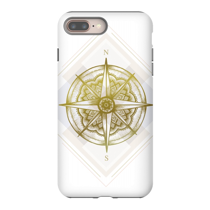 iPhone 7 plus StrongFit Golden Compass by Barlena