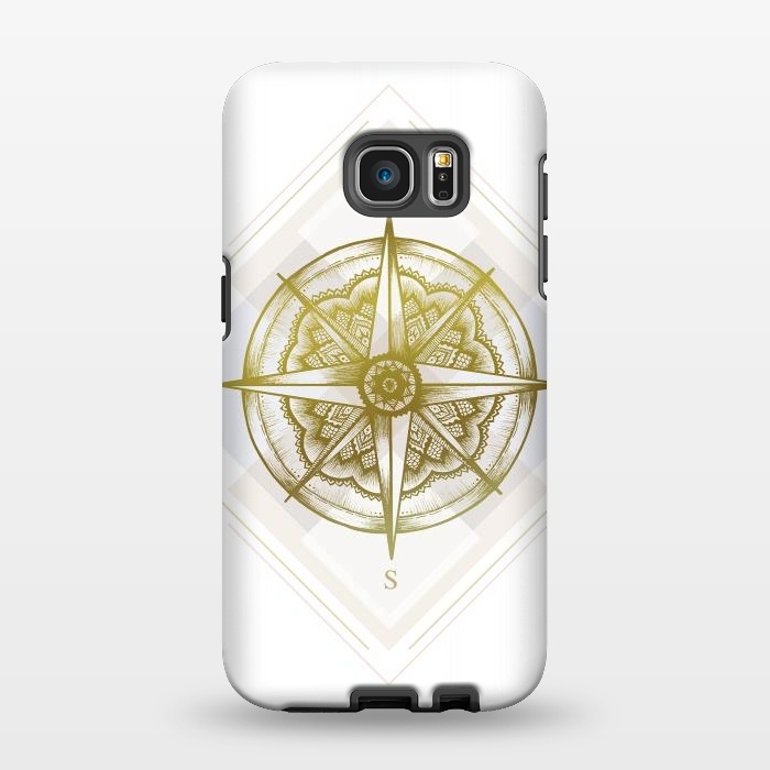 Galaxy S7 EDGE StrongFit Golden Compass by Barlena