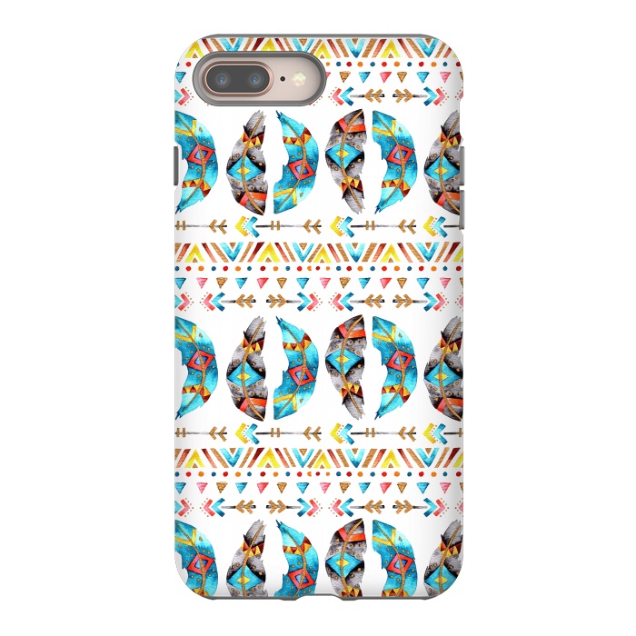 iPhone 7 plus StrongFit Feathers and Arrows by Pom Graphic Design