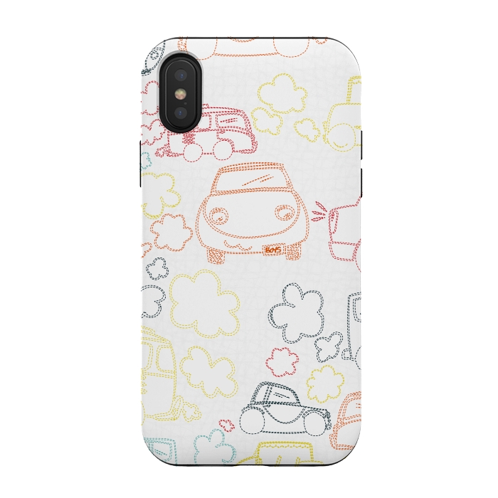 iPhone Xs / X StrongFit Stitched Cars by MaJoBV