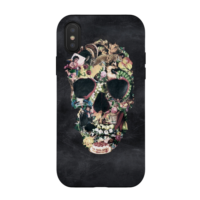 iPhone Xs / X StrongFit Vintage Skull by Ali Gulec