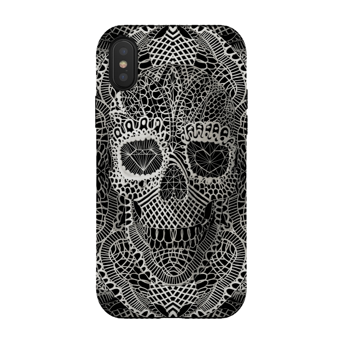 iPhone Xs / X StrongFit Lace Skull by Ali Gulec