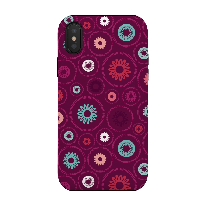 iPhone Xs / X StrongFit FloralCogs by Rosie Simons