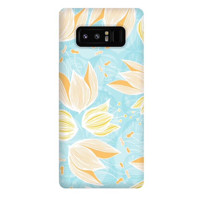 Galaxy Note 8 StrongFit Blumen Blue by Anchobee