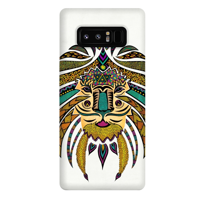 Galaxy Note 8 StrongFit Emperor Tribal Lion by Pom Graphic Design