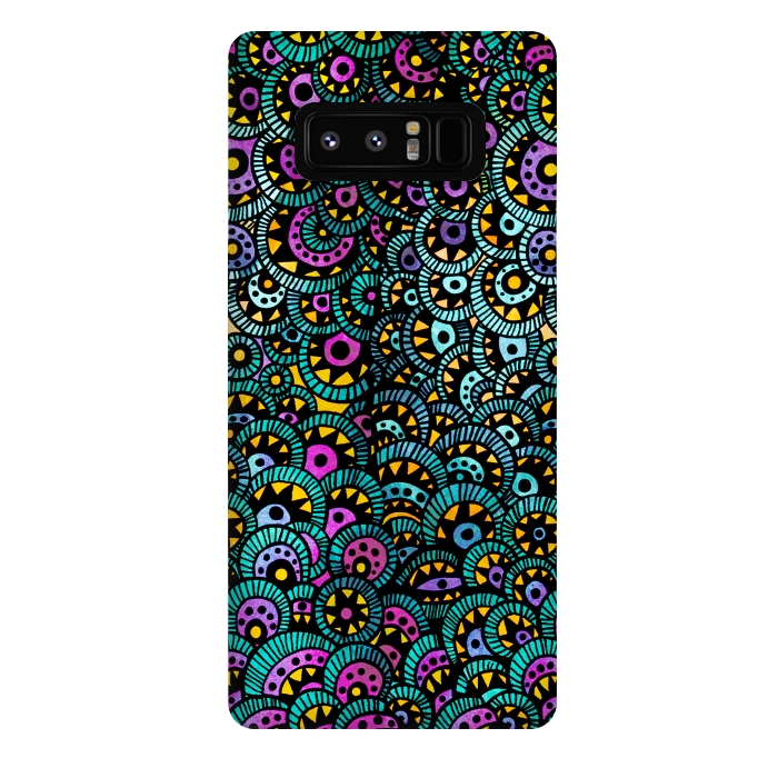 Galaxy Note 8 StrongFit Peacock Tail by Pom Graphic Design