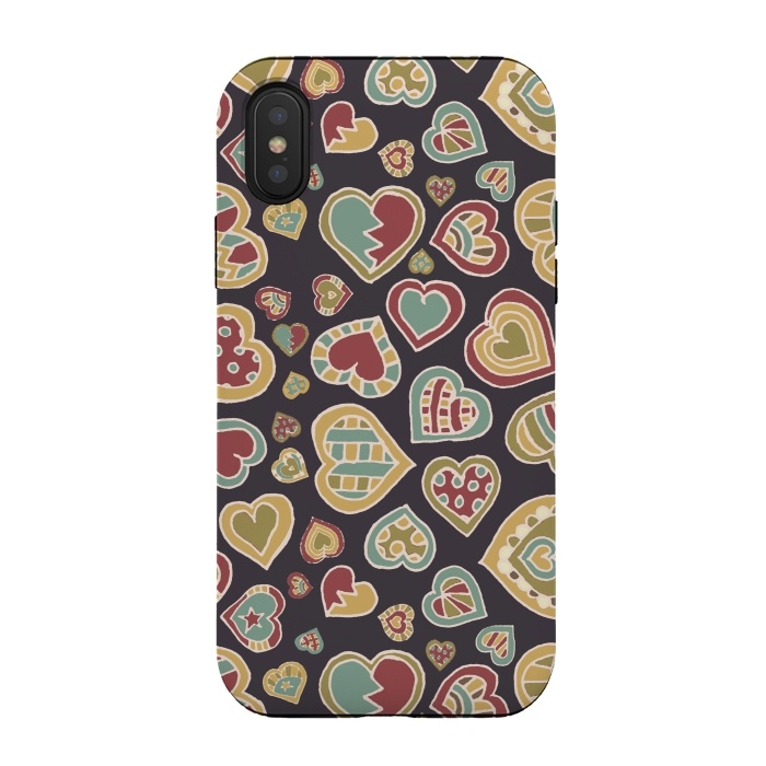 iPhone Xs / X StrongFit I Heart Doodling by Micklyn Le Feuvre