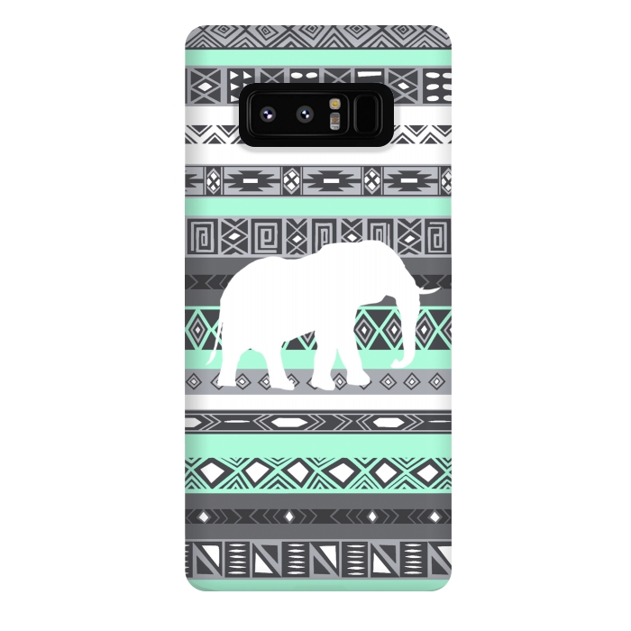 Galaxy Note 8 StrongFit Tiffany Elephant Aztec by Rex lambo