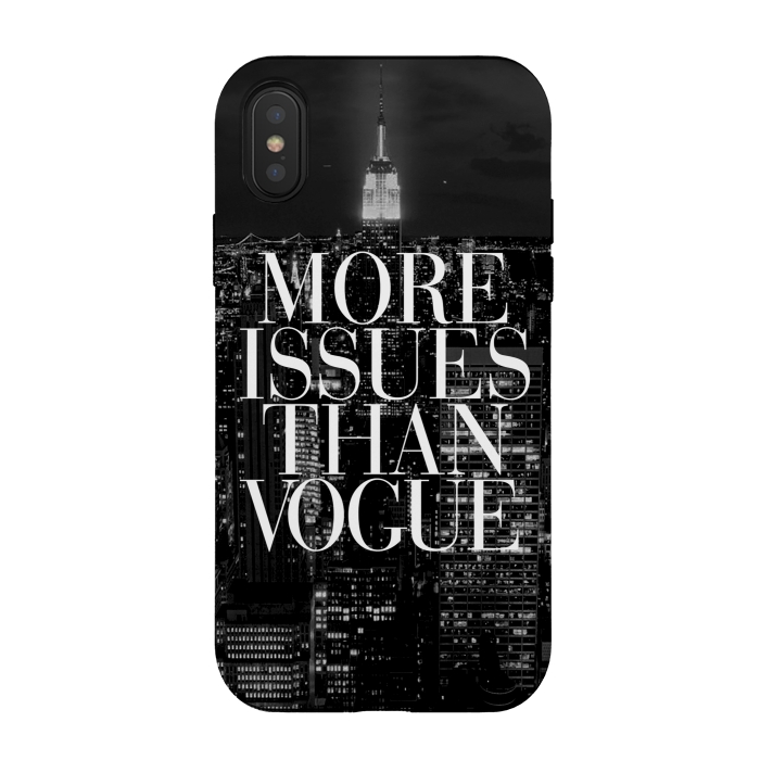 iPhone Xs / X StrongFit Siphone vogue issues nyc skyline by Rex lambo