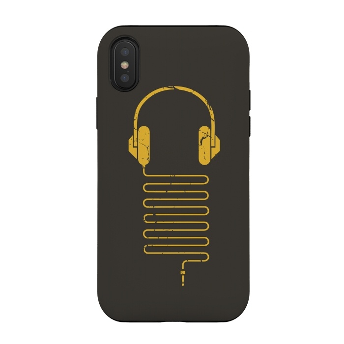 iPhone Xs / X StrongFit GOLD HEADPHONES by Sitchko