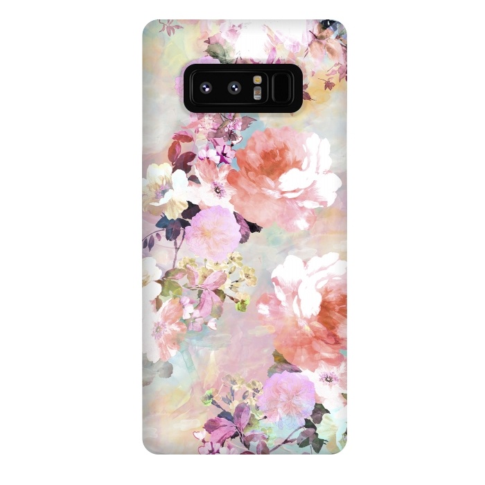 Galaxy Note 8 StrongFit Watercolor Flowers by Girly Trend