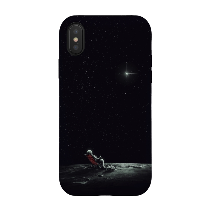 iPhone Xs / X StrongFit Space Chill by Nicebleed