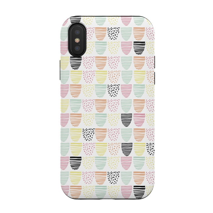 iPhone Xs / X StrongFit Scandi Doodle by Alice Perry Designs