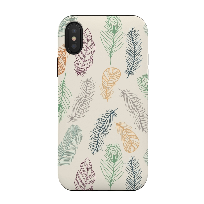 iPhone Xs / X StrongFit Feathers by TracyLucy Designs