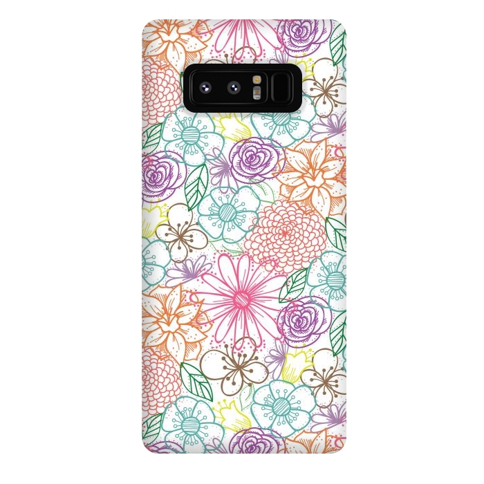 Galaxy Note 8 StrongFit Bright Floral by TracyLucy Designs
